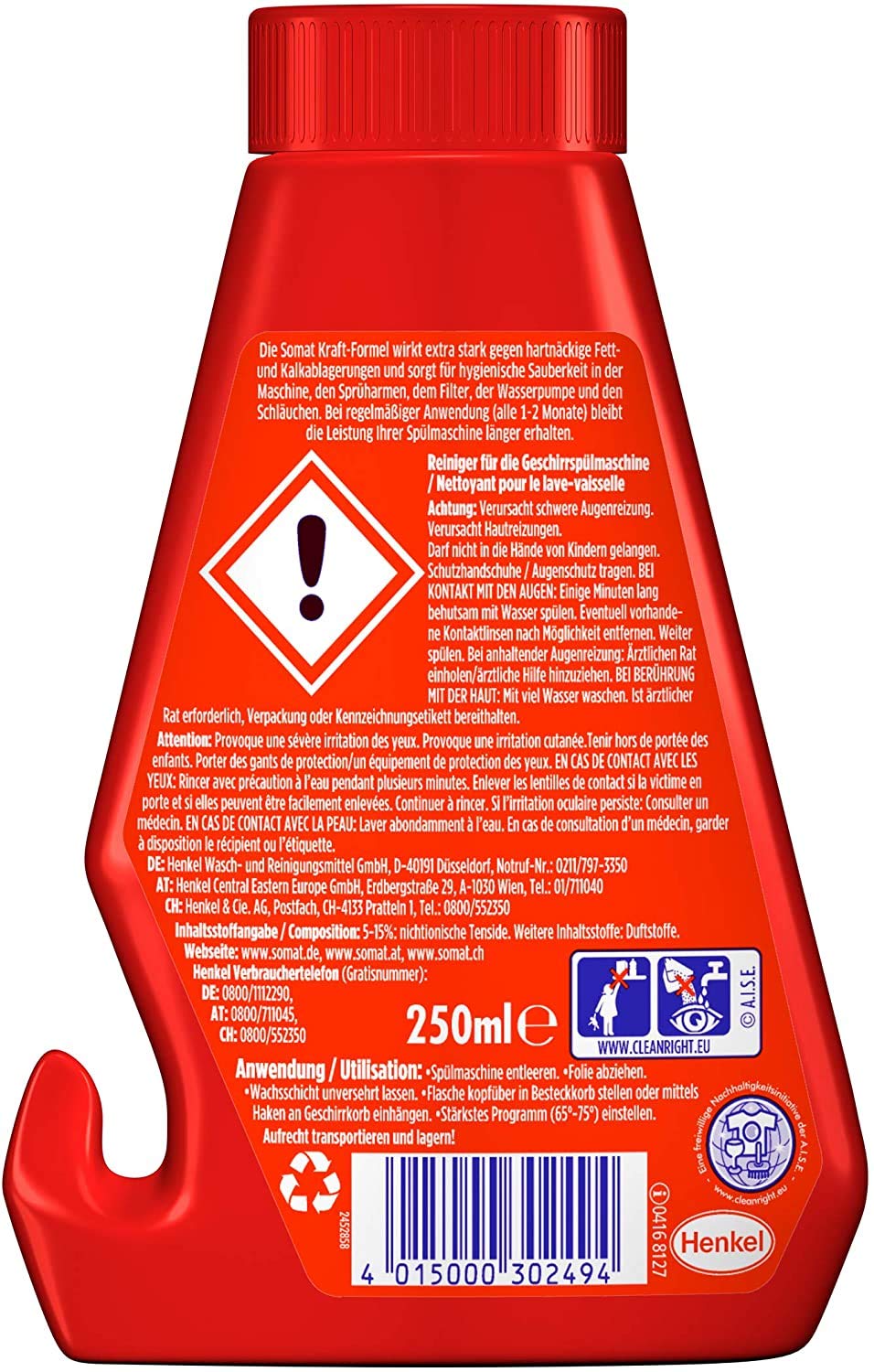 Somat Geschirrmaschinen SET + Tabs Spülmaschinen Reiniger Geschirrreinigung (1x 250 ml Intensiv Maschinenreiniger + 1x Duo Maschinenreiniger + 1x 150 Spülmaschinen-Tabs)