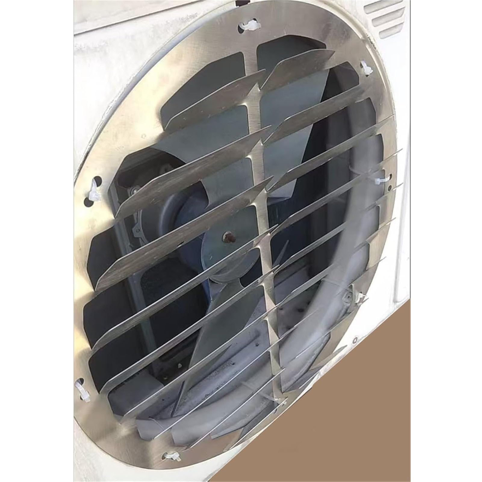 Déflecteur de climatiseur, déflecteur de Guidage d'air pour climatiseur avec persiennes Anti-soufflage Direct, Grille de Protection extérieure pour Pompe à Chaleur (48 x 48 cm / 18,8 x 18,8