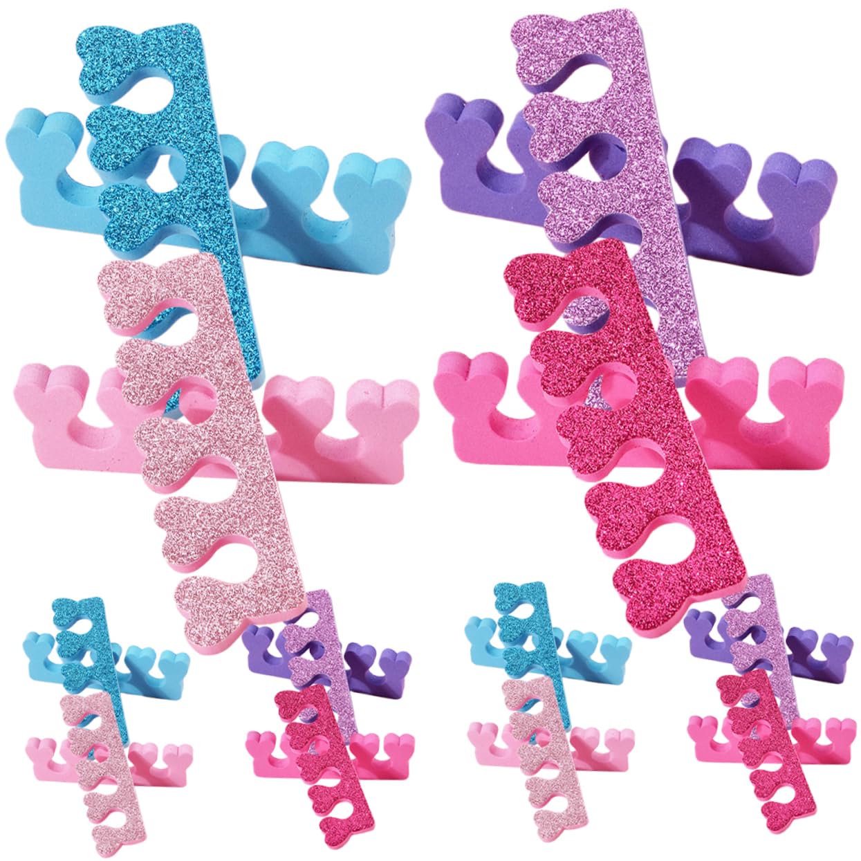 Mikinona Pedicure Toe Separators 24pcs Toe Spreader for Nail Art for Women for Men