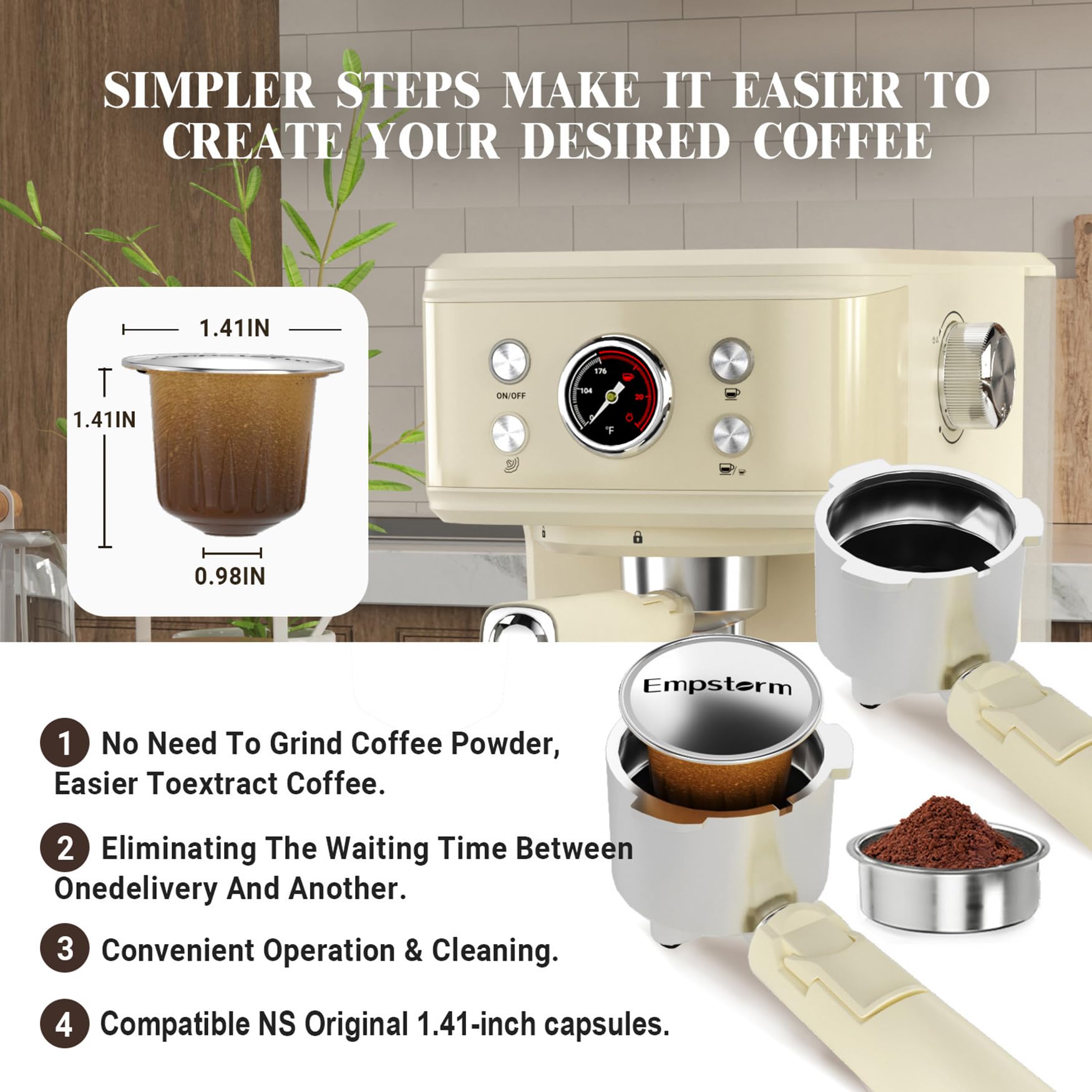 Espressomachine 20 Bar met Melkopschuimer | COOK-IT