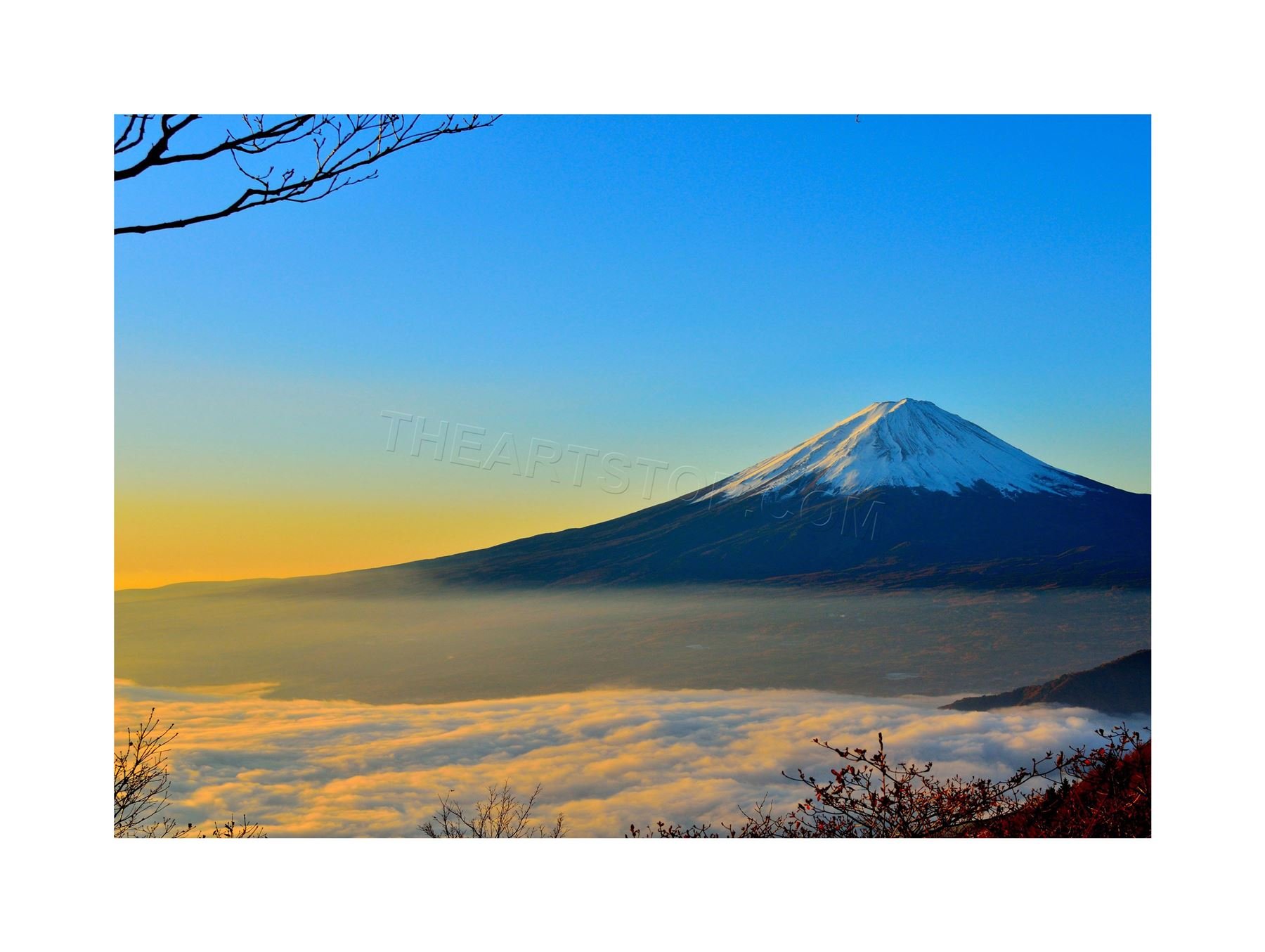 Wee Blue Coo Photo Landscape Landmark Japan Mount Fuji Wall Art Print