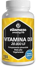 Vitamin D3 20,000 IU High Dose, (+1 Year Supply) High Potency Vitamin D, (Dose Every 20 Days) Vitamin D Pills for Women and Men, German Quality, 180 Tablets. Vitamaze®