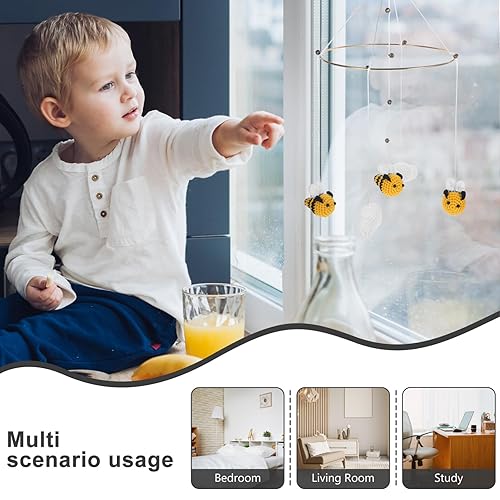 Miniatura 6 de Cuna móvil para bebé, cuna móvil para niños y niñas, decoración bohemia para guardería, techo de bebé, decoración colgante de habitación