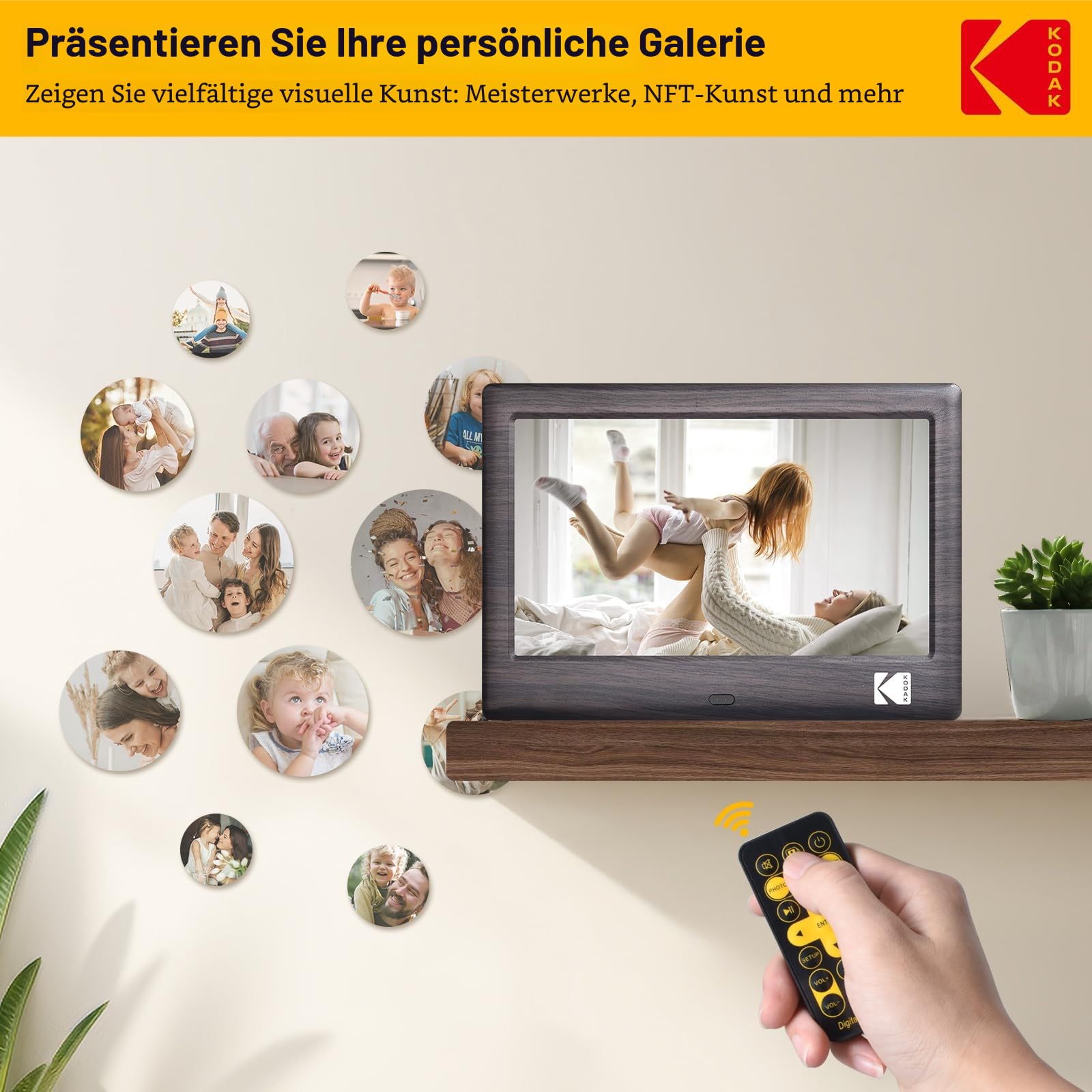 Kodak Digitaler Bilderrahmen 7 Zoll Elektronischer Fotorahmen