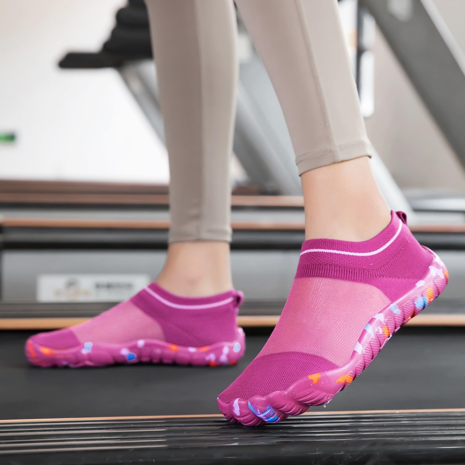 Męskie buty do wody na boso, bohema, lekkie skarpety do wody, szybkoschnące, buty do pływania z podeszwą moro, do surfingu na plaży i jogi, Fioletowy, 40 EU