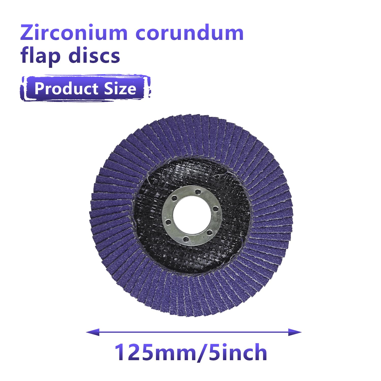 20 pièces Disque a Lamelles 125mm, Disque de Poncage pour Meuleuse d'Angle, Grain 40/60/80/120, Compatible avec Métal/Inoxydable/Bois, Accessoire de Meuleuse d'angle