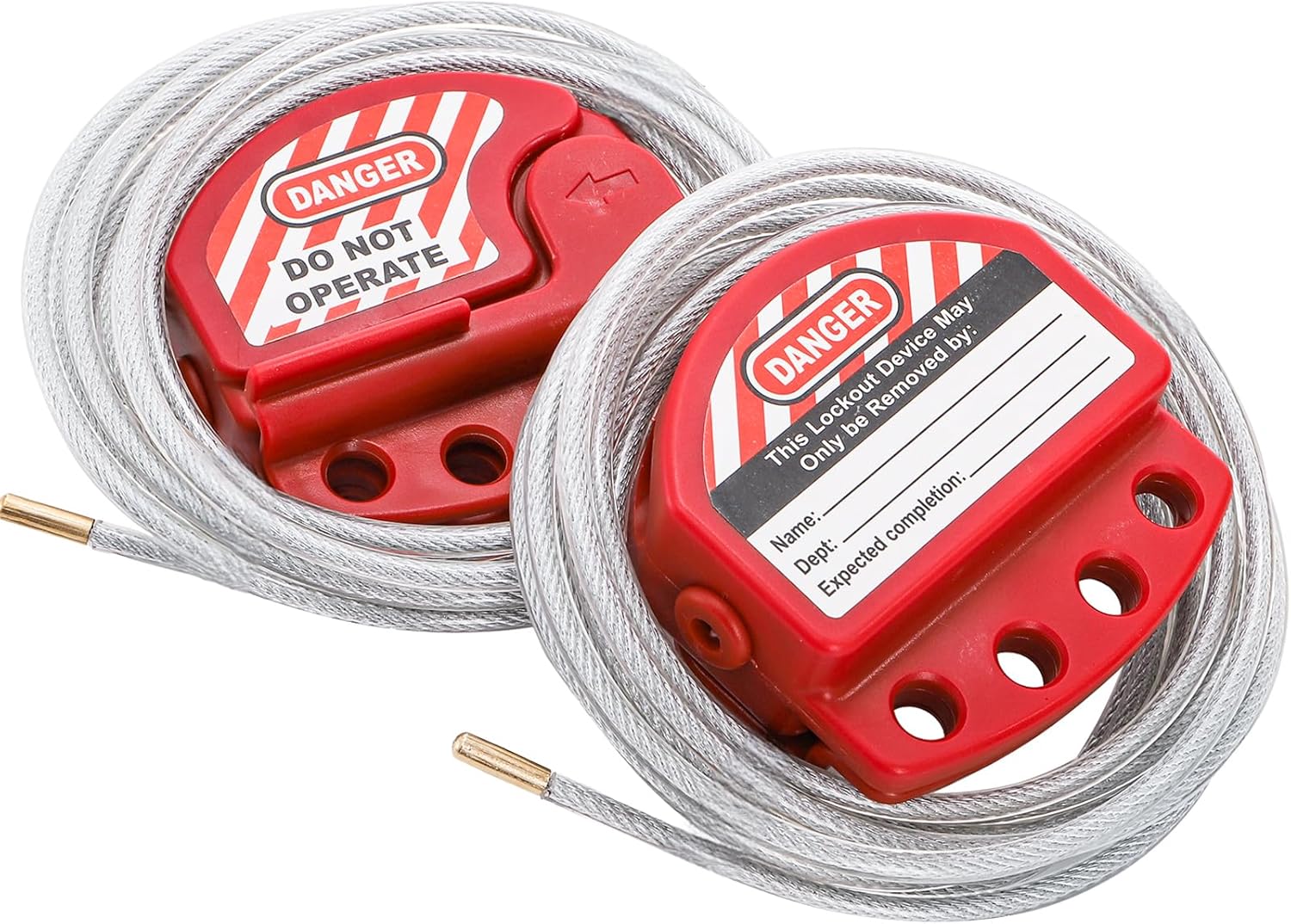 Amazon.com: WUWEOT 2 Pack Lockout Tagout Cable Lock, 10ft Adjustable ...
