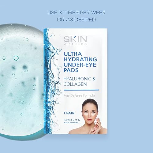 Miniatura 3 de Parches hialurónicos y de colágeno para debajo de los ojos, reduce las bolsas de los ojos, la hinchazón, las patas de gallo y las arrugas,