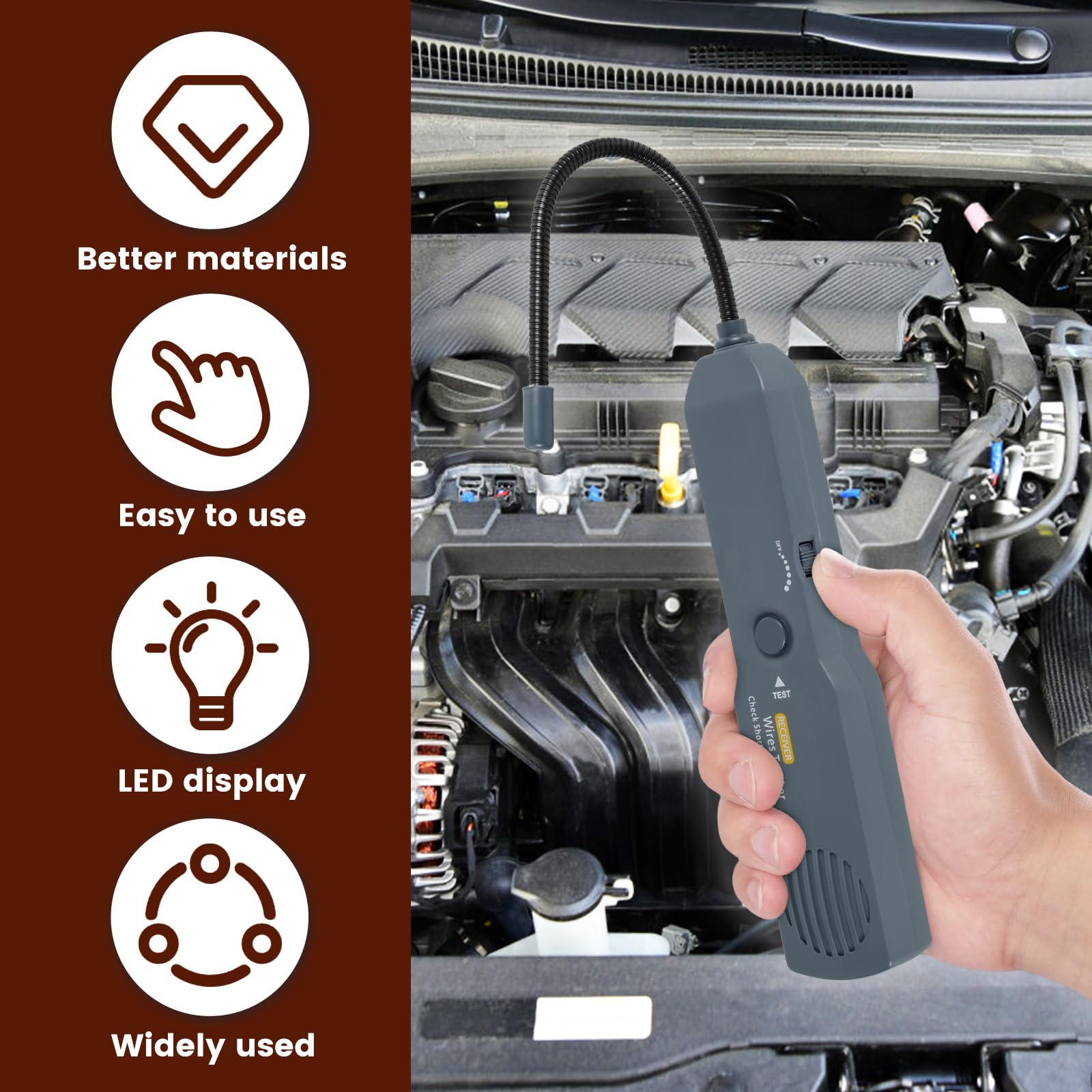 Testeur de court-circuit électrique pour véhicule, testeur de circuit pour Em415pro, chercheur de rupture de fil, sonde de détecteur, scanner de circuit électrique pour véhicule, outil de - 4