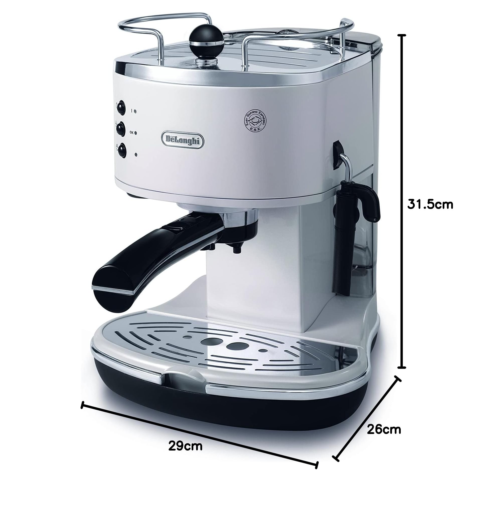 De'Longhi - Cafetieres expresso ECO 311 W -, Noir/Argent/Blanc