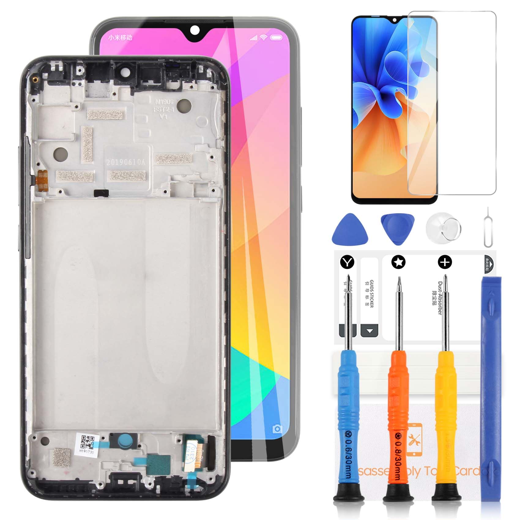 ARSSLY Schermata per Xiaomi Mi A3/Mi CC9E M1906F9SH M1906F9SI LCD