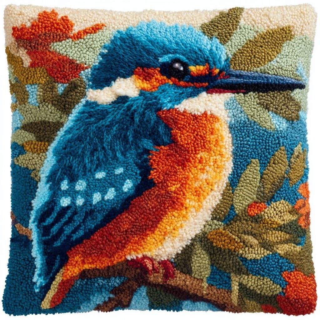 Henypt DIY Latch Hook Kits Pillow, Bird