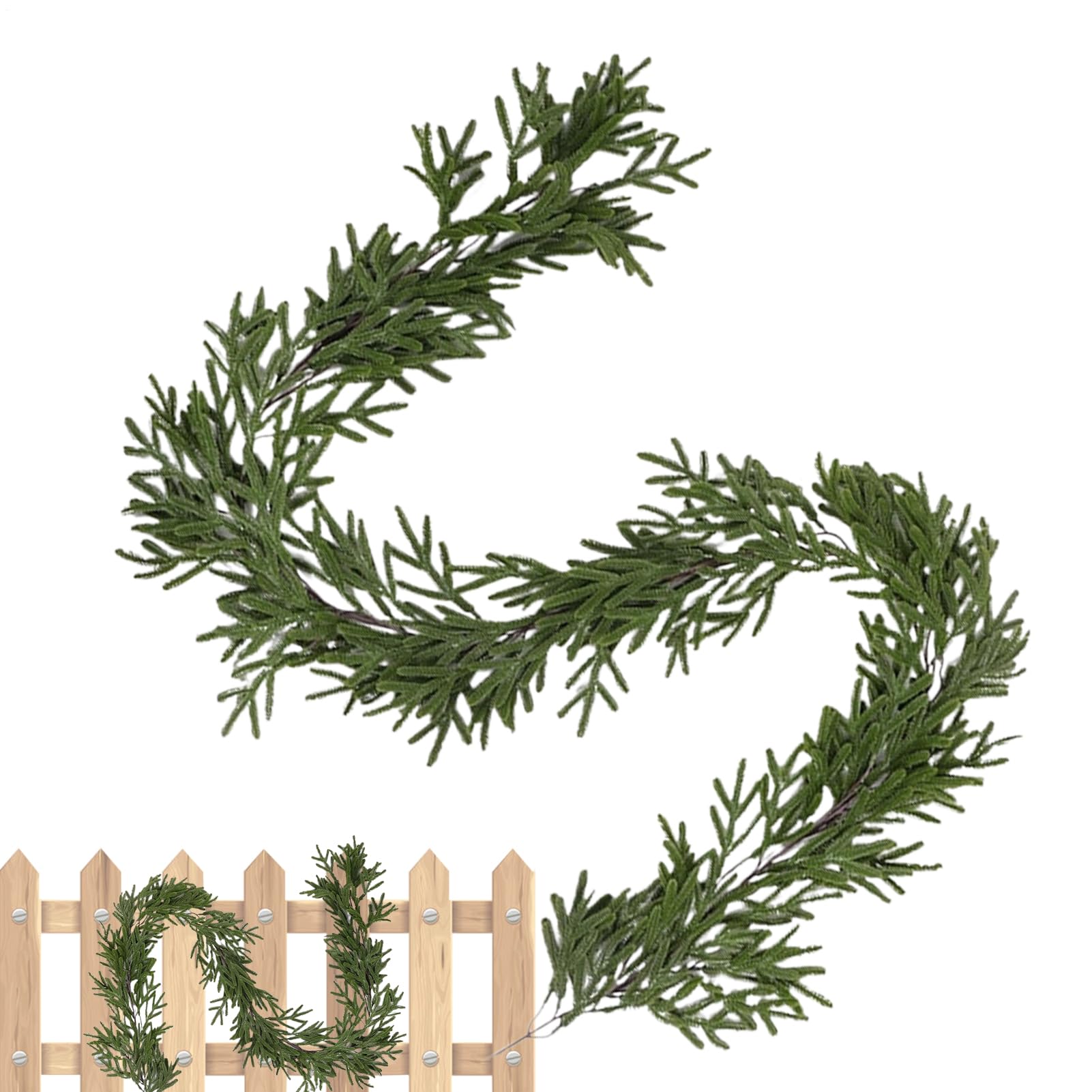 Guirlande de Noël artificielle pour décoration de manteau de cheminée intérieur
