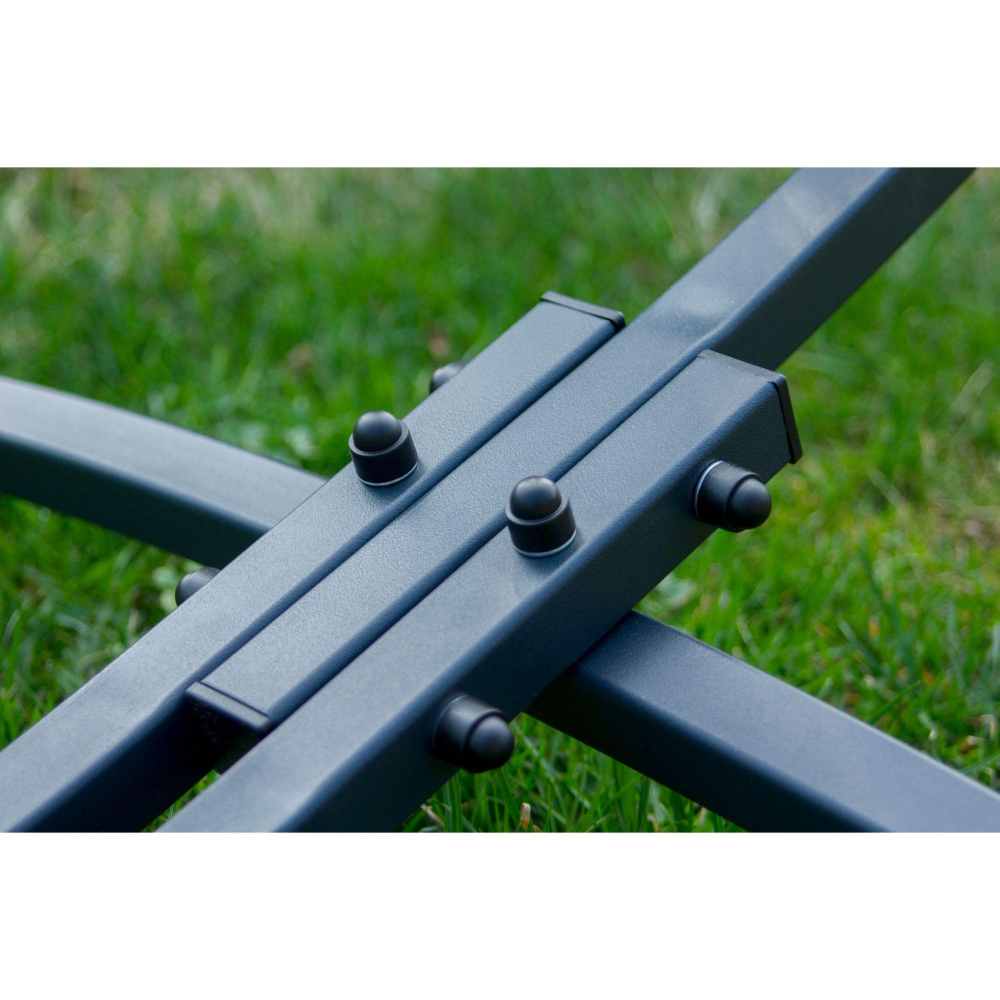 Potenza Supporto per Amaca in Acciaio 320 cm I Struttura Resistente Fino a 120 kg, Antiruggine, per una Persone, Ideale per Giardino, Terrazza I Telaio Universale per Amache (Graphite Base)