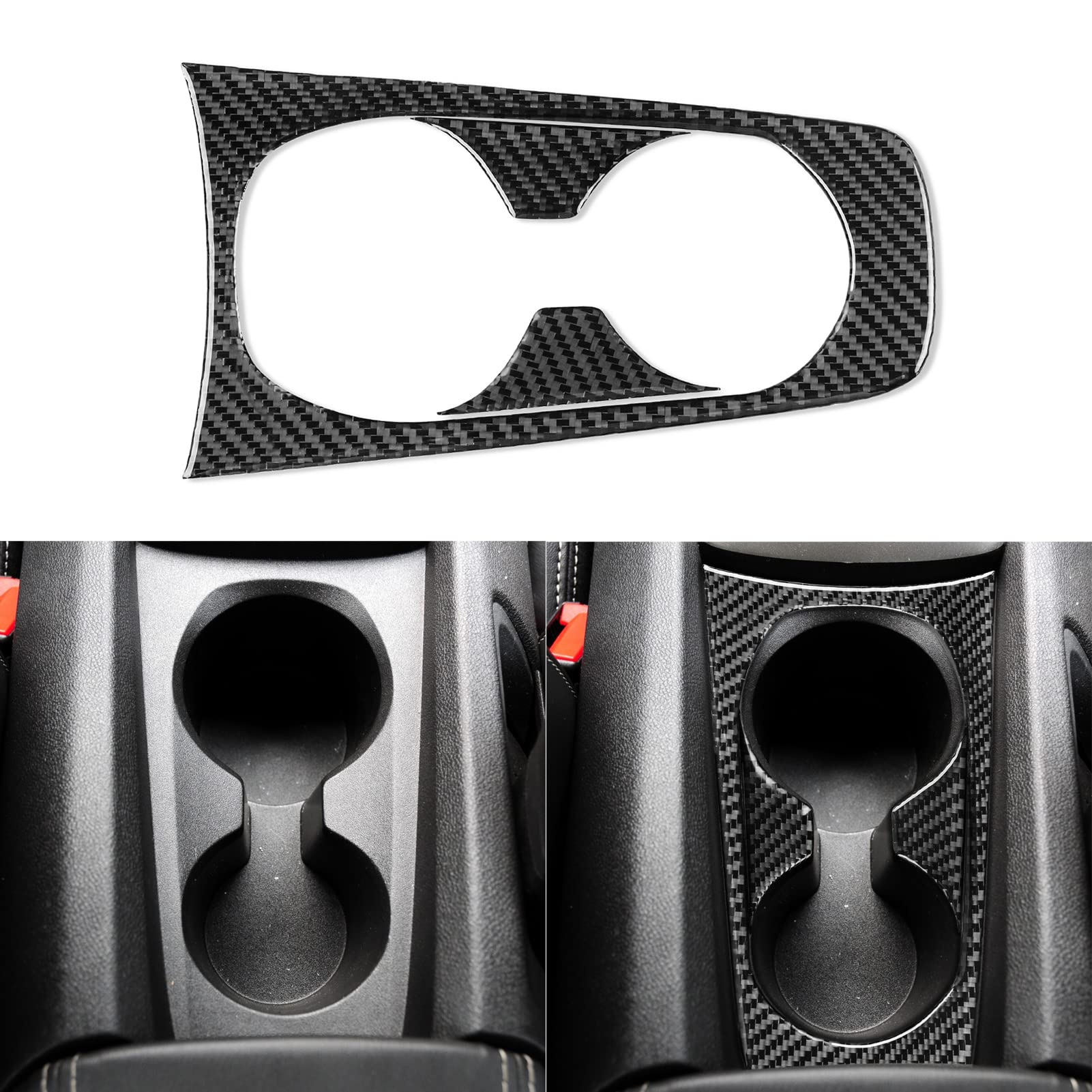 Car Start Switch Trim Cover For Chevrolet Camaro 2010-2015 - Carbon Fiber Grain ABS Plastic