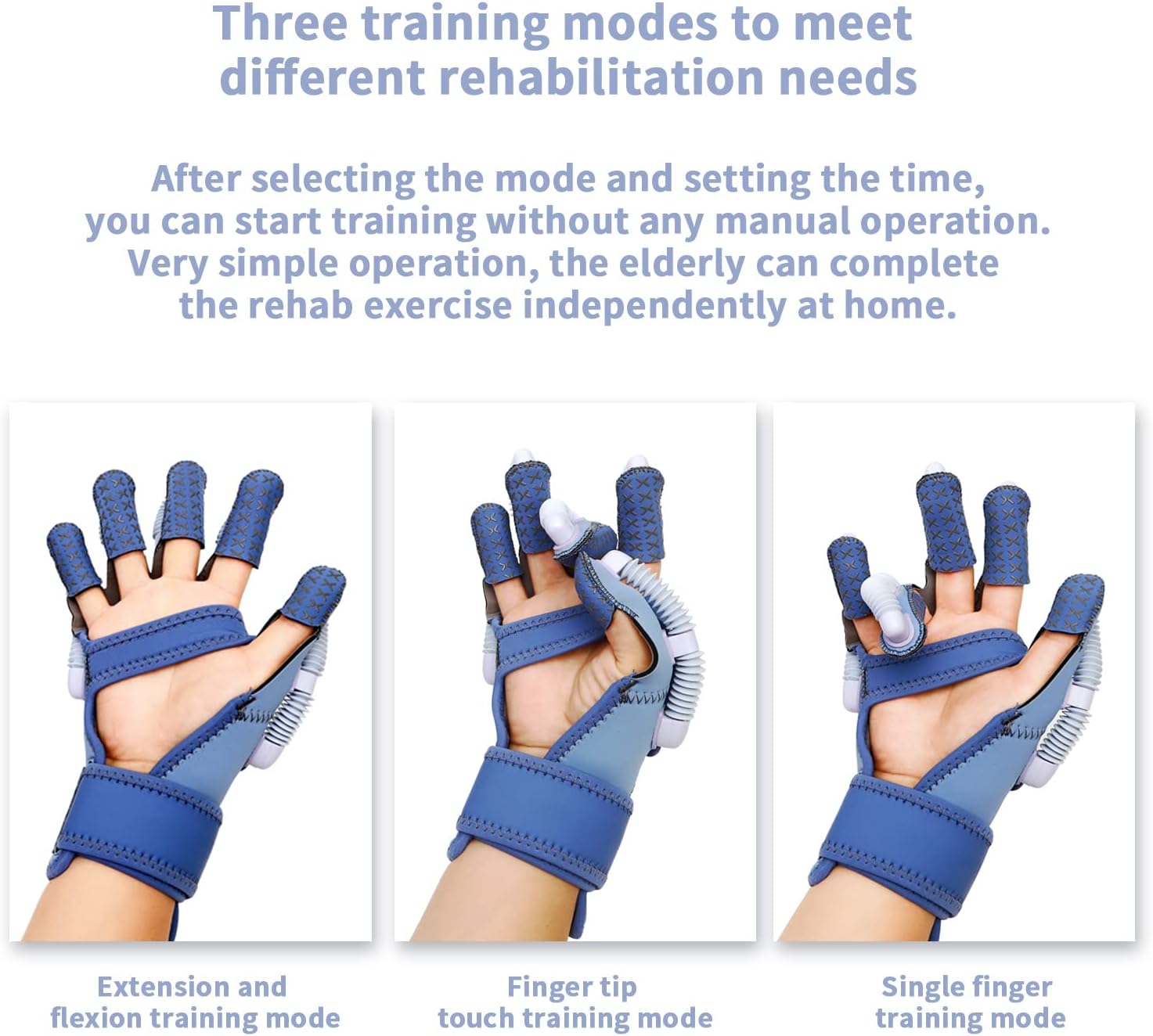 XFT Hand Rehabilitation Robot Gloves, Finger Rehabilitation Gloves for Stroke, Stroke Recovery Hand Glove Equipment for Fingers Strength Training for Hemiplegia with USB Chargeable (Left Hand-L)