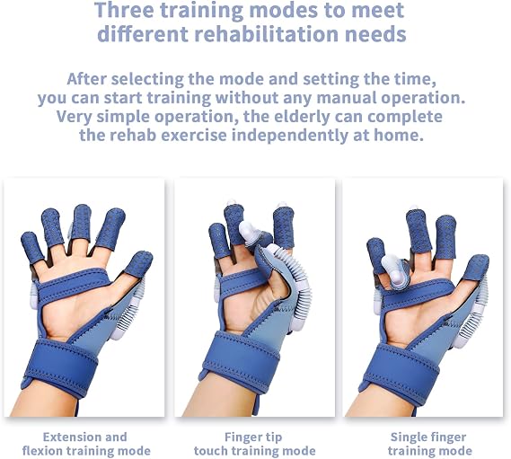 XFT Hand Rehabilitation Robot Gloves, Finger Rehabilitation Gloves for Stroke, Stroke Recovery Hand Glove Equipment for Fingers Strength Training for Hemiplegia with USB Chargeable (Left Hand-L)