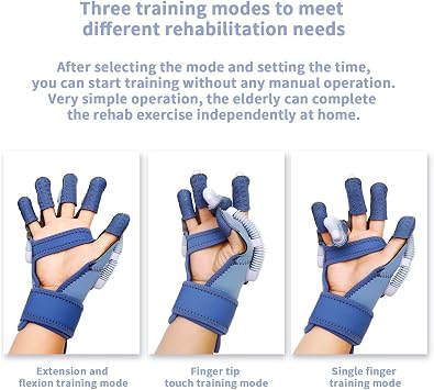 XFT Hand Rehabilitation Robot Gloves, Finger Rehabilitation Gloves for Stroke, Stroke Recovery Hand Glove Equipment for Fingers Strength Training for Hemiplegia with USB Chargeable (Left Hand-L)