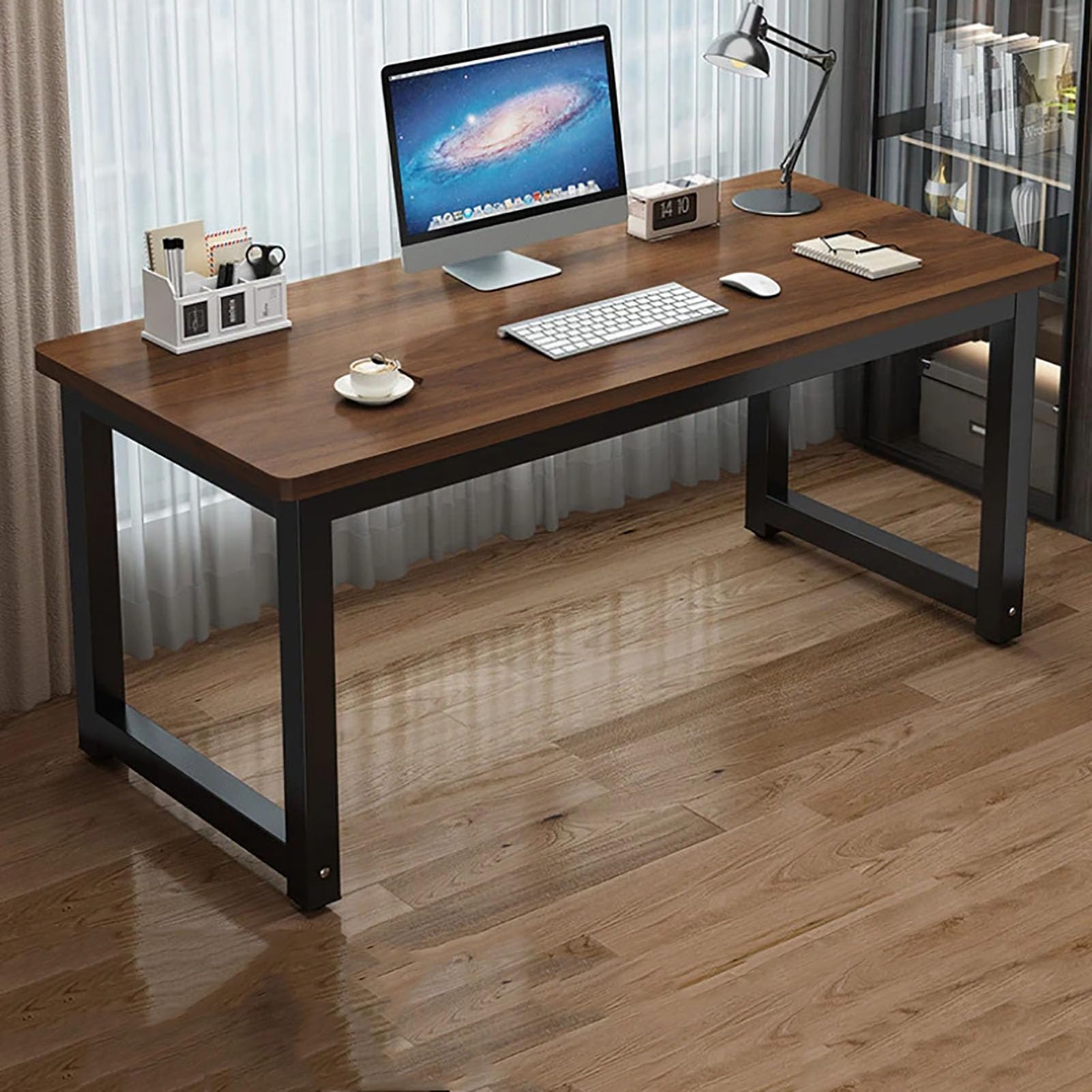 Nowoczesne proste biurko do pisania do gier, przenośne biurko komputerowe do domowego biura 100 x 70 x 75 cm (39 x 28 x 30 cali) stylowa stacja robocza do laptopów i komputerów stacjonarnych