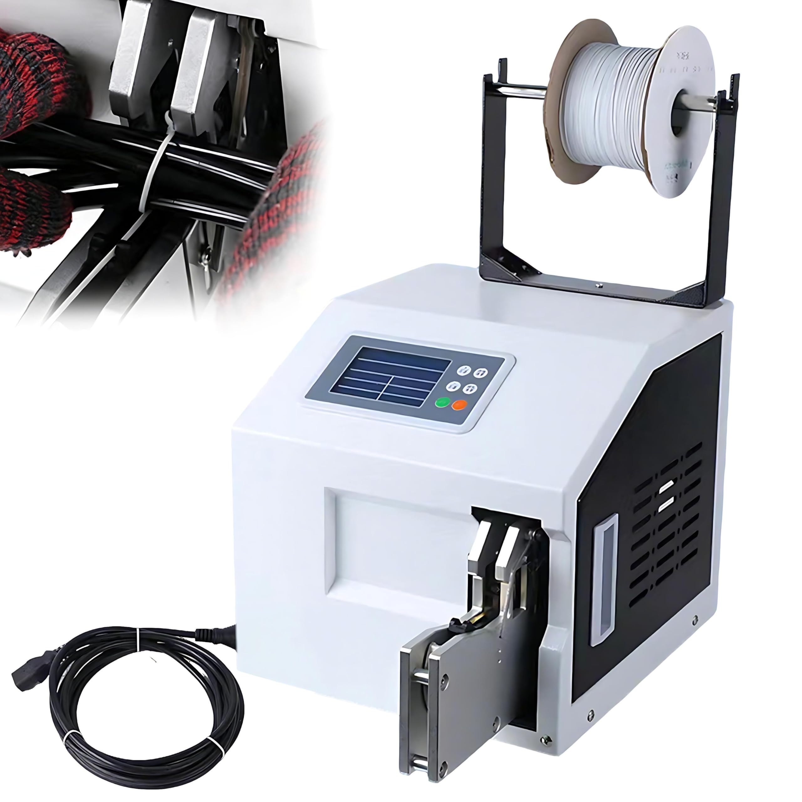 QIUNAOZI Automatic Twist Tie Machine for Food, Automatic Wire Tying and Bundling Machine, Automatic Binding, Data Setting, for Bread/Toys Twist Machine WireTyingMachine
