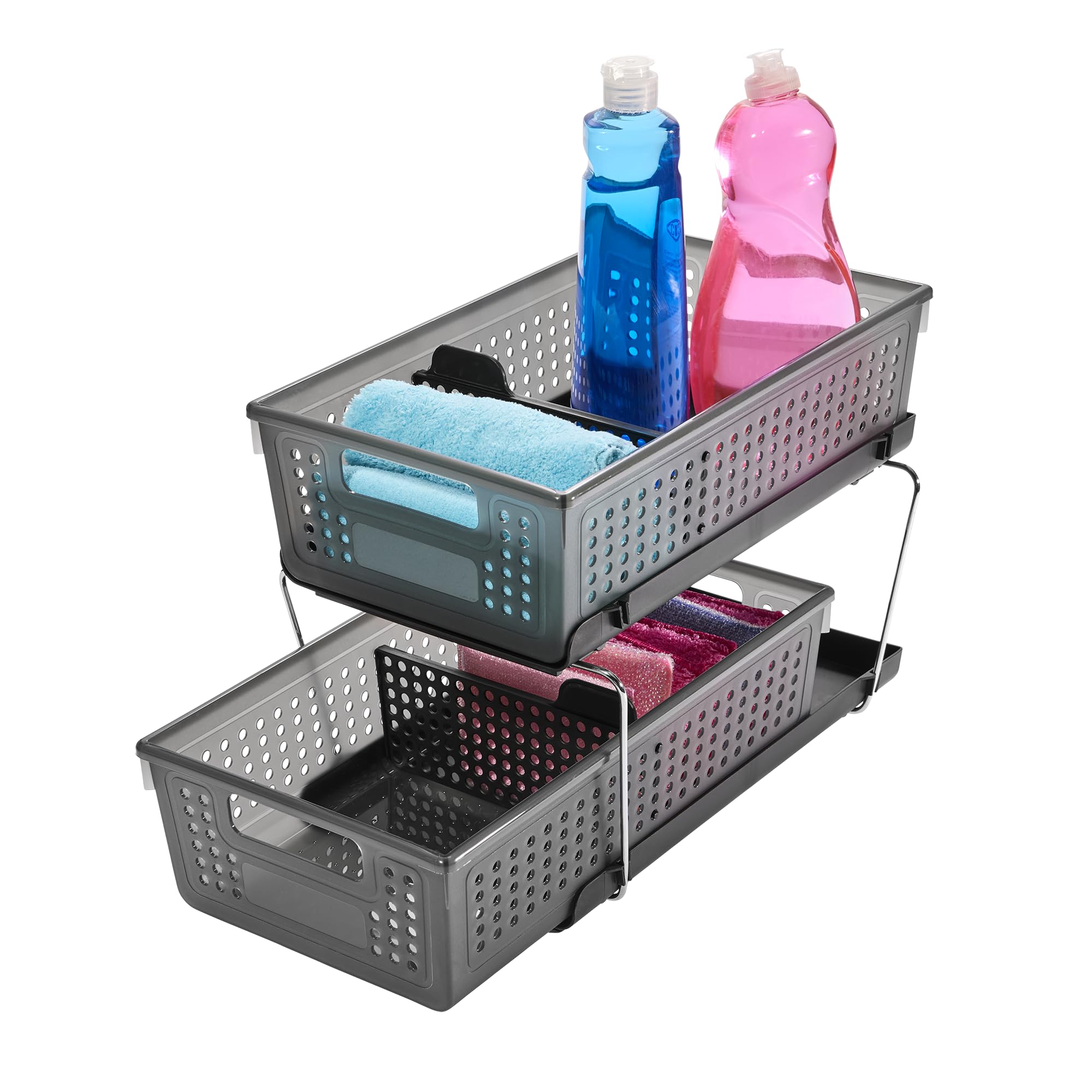 Amazon.com: madesmart 2-Tier Organizer, Multi-Purpose Slide-Out