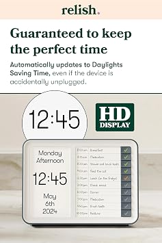 Relish Day Hub Dementia Clock, Day Date Calendar & Task Manager for Seniors