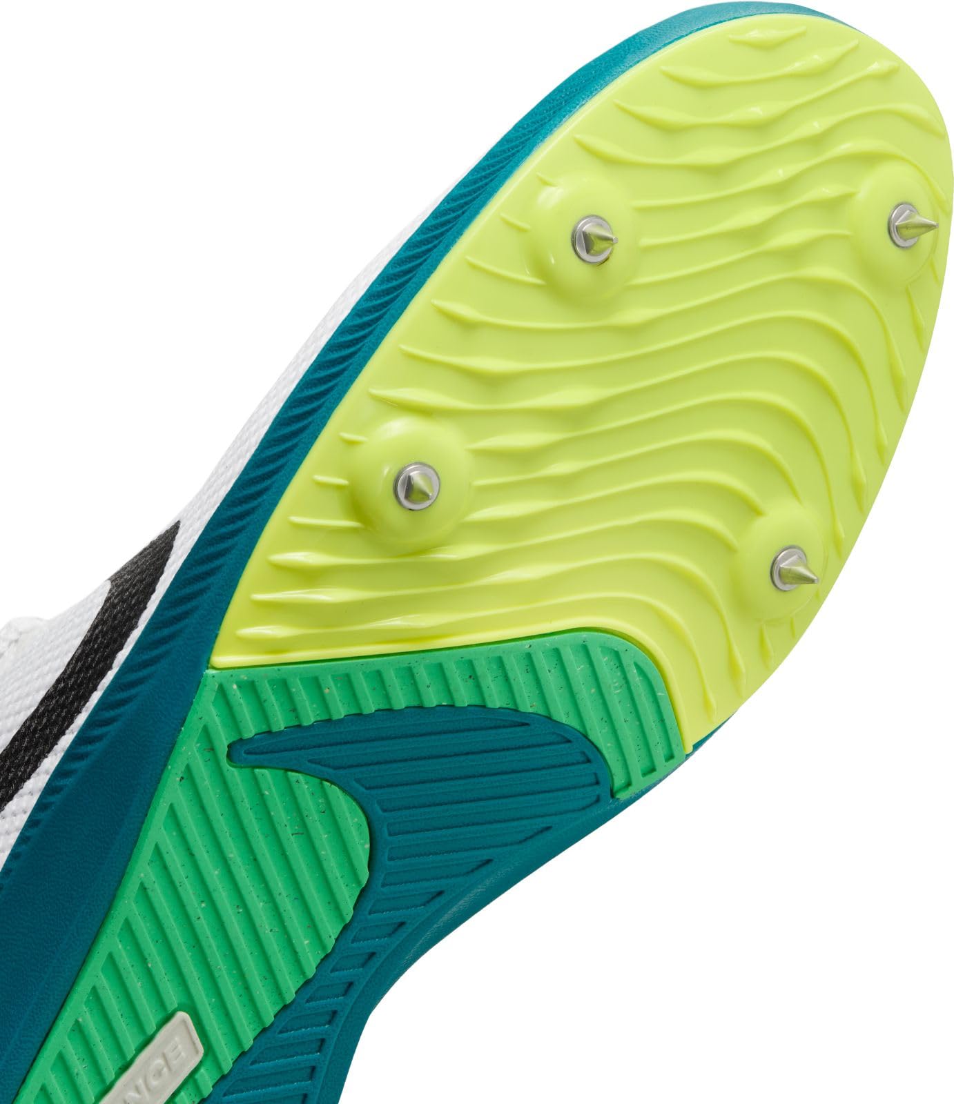 Nike Zoom Rival Track & Field Distance Spikes (FZ9653-102, White/Bright Spruce/Vapor Green/Black) Size 14