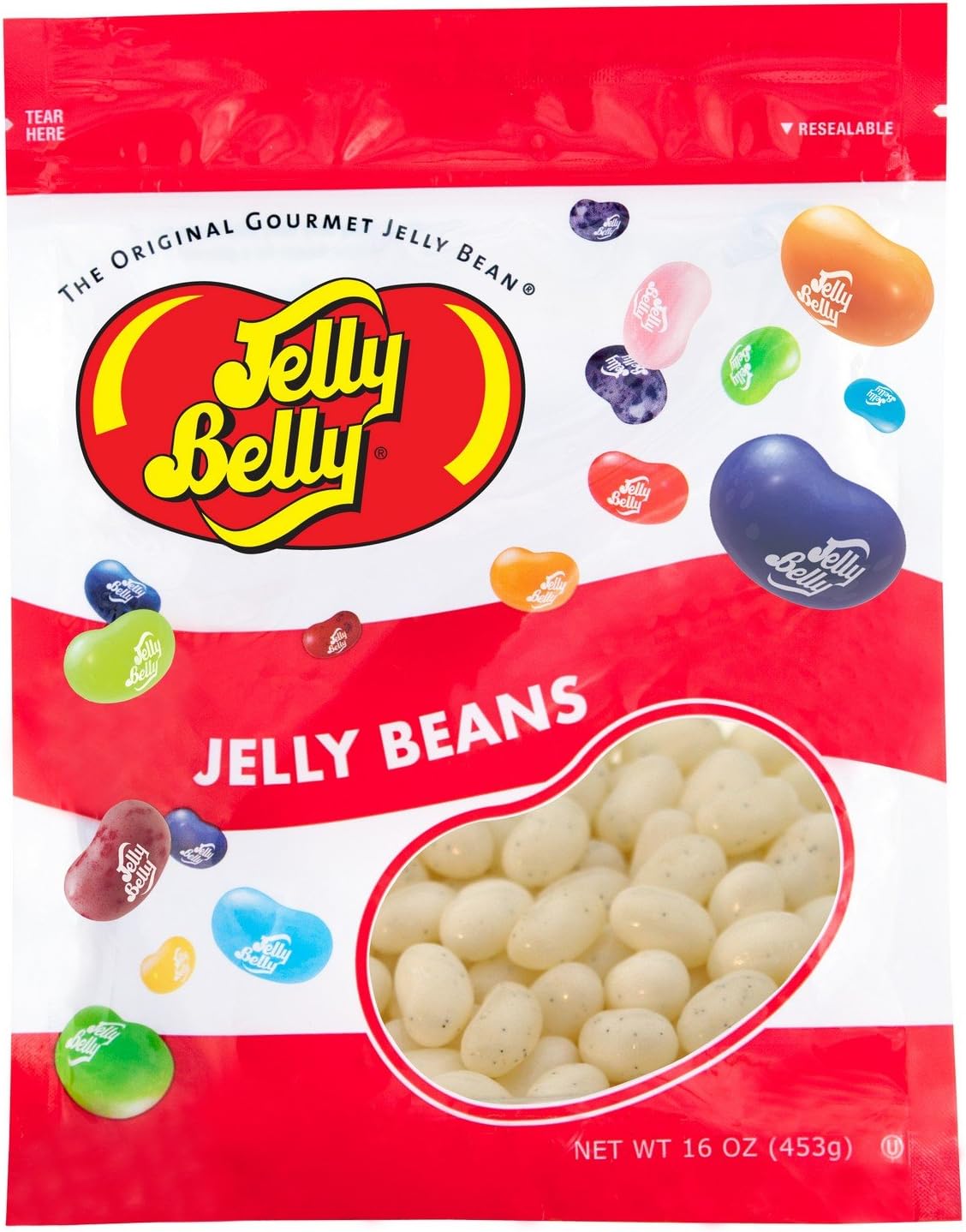 French Vanilla Jelly Beans - 1 Pound (16 Ounces) Resealable Bag - Genuine, Official, Straight from the Source
