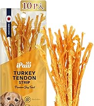 iPaw Dog Treats, Turkey Achilles, Long Type, Dog Treats, Turkey Suede, Jerky for Dogs, Achilles Stick, Dental Care, Rewards, All Breeds, Suitable for All Ages, No Coloring, Fragrance, 2.6 oz (75 g