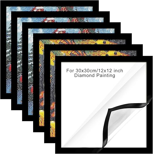 6 Pcs Diamond Art Frames Picture Frame 12 x 12 Inch Frames for Diamond