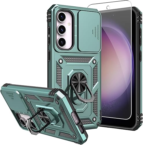 Funda para Samsung Galaxy S23 FE 5G, con protector de pantalla y funda para cámara, grado militar de 16 pies. Funda protectora a prueba de caídas