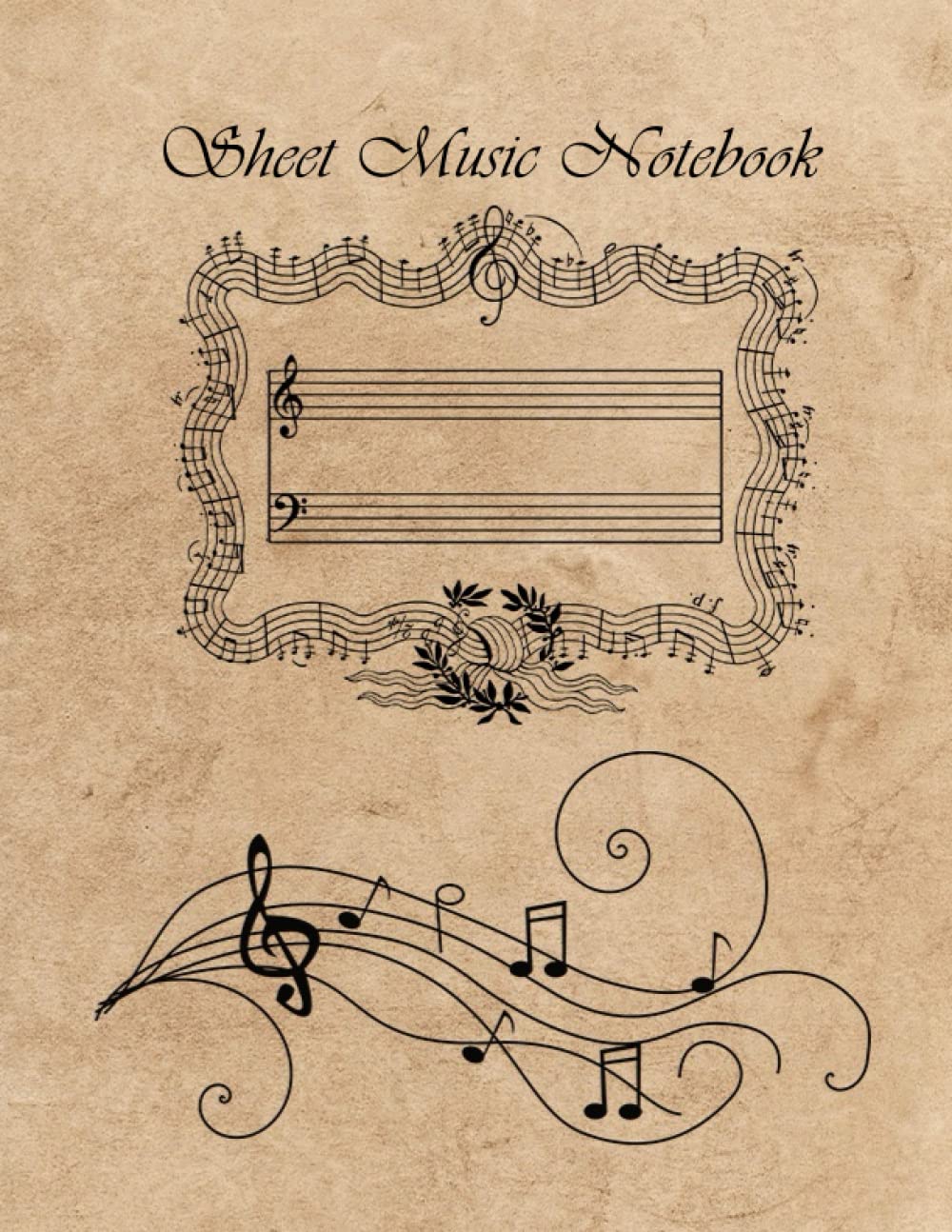Sheet Music Notebook: Music Manuscript Paper: White papers to write out your Musical Notes and Rhythms, 12 stave staff paper, 120 pages size "8.5x11".