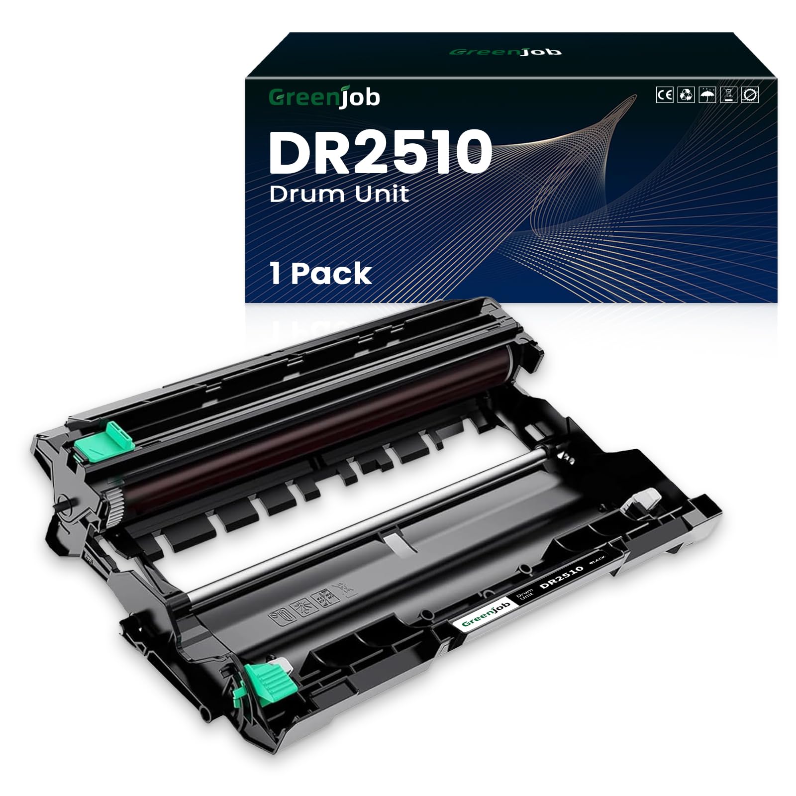 DR2510 DR-2510 Tambour Compatible pour Brother DCP-L2620DW DCP-L2627DW DCP-L2660DW DCP-L2665DW HL-L2400DW HL-L2445DW HL-L2447DW MFC-L2800DW MFC-L2827DW MFC-L2827DWXL (Toner Non Inclus)