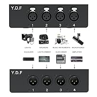 Vista 2 de Cable XLR macho a hembra de 4 canales, 3 pines, extensor múltiple para iluminación de escenario y estudio de grabación, canal XLR/AES/DMX sobre