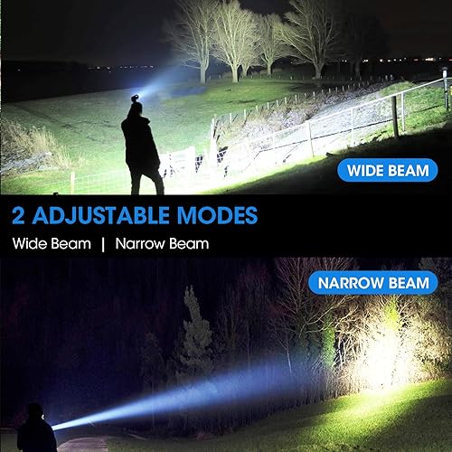 Miniatura 5 de Linterna LED recargable de alto lúmenes, 90,000 lúmenes, luz de flash súper brillante con 5 modos, linterna resistente al agua, linterna