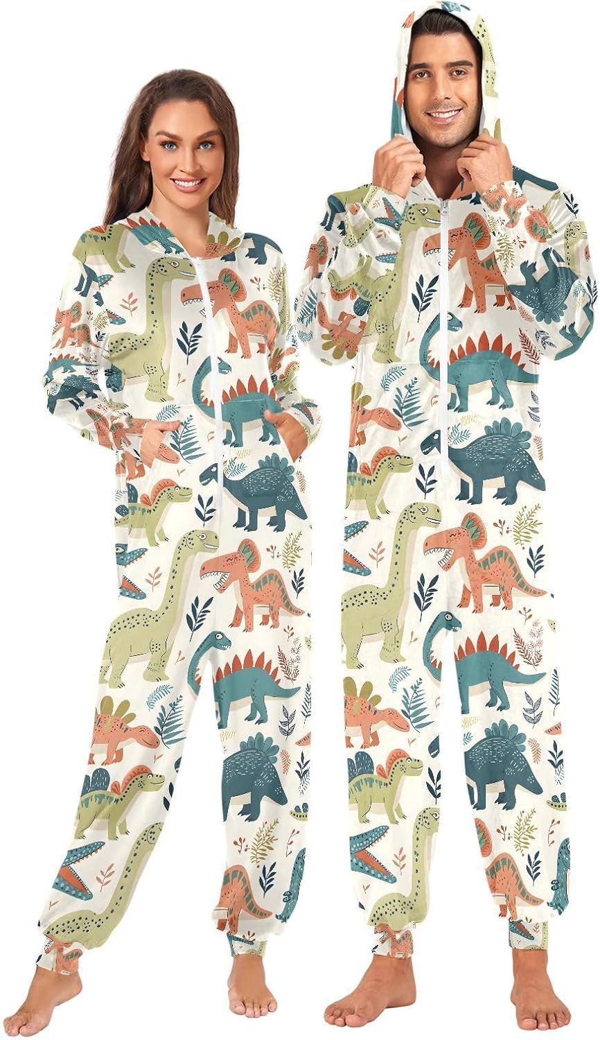 Dinosaur Crocodile Childish Adult Onesie Pajamas Novelty One Piece Costume Sleepwear Jumpsuits Matching PJS