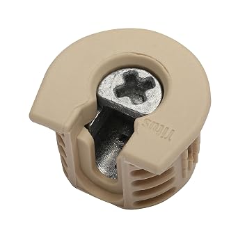 Titus 10 Pack System 6 Cam Connector for 19mm Panel, Drop-In, Almond Finish, Non-Outrigger, R011ALM