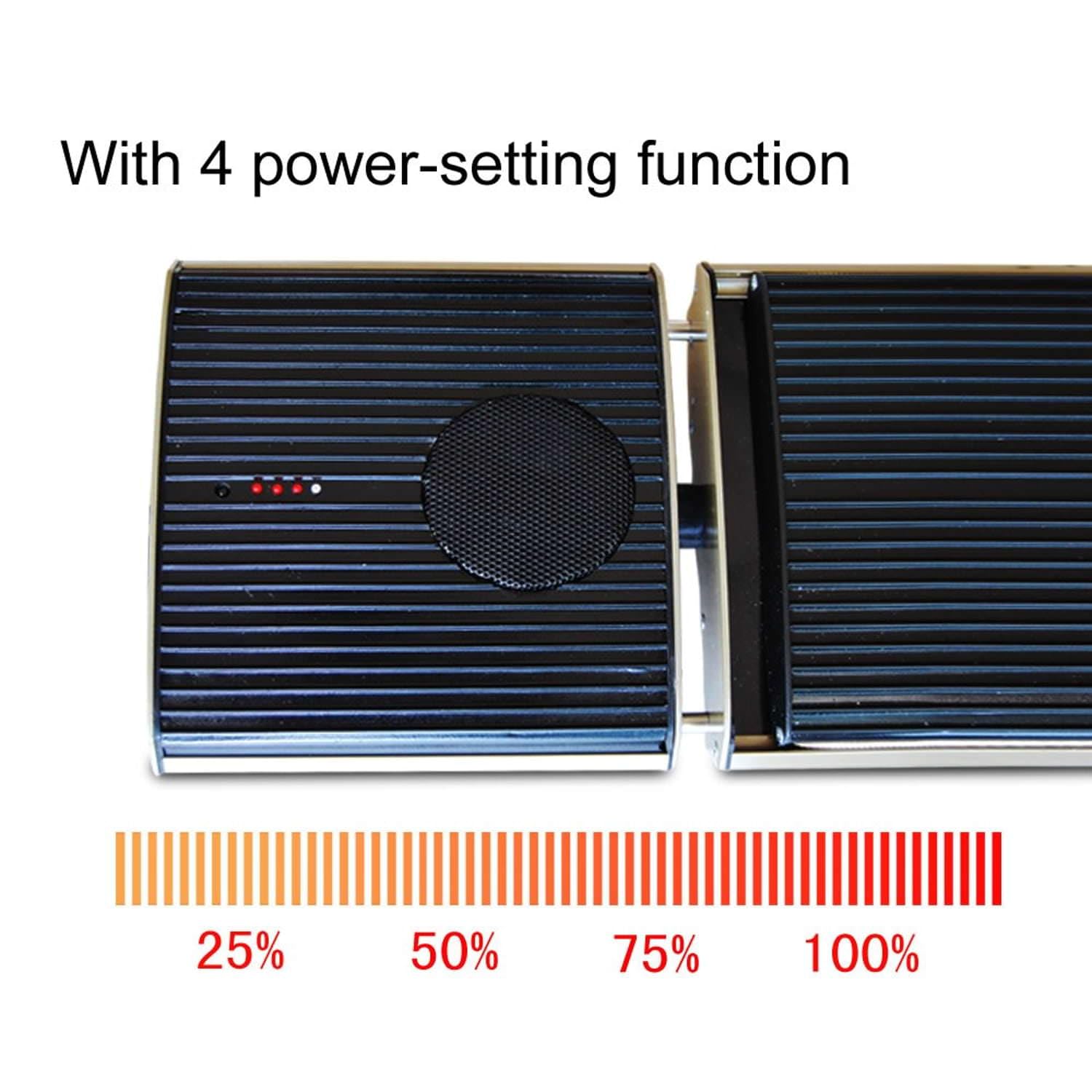 Jhheater Sonido infrarrojo 1000 Lámpara infrarroja de onda larga de 1000W sin emisión de luz, calentador con altavoces