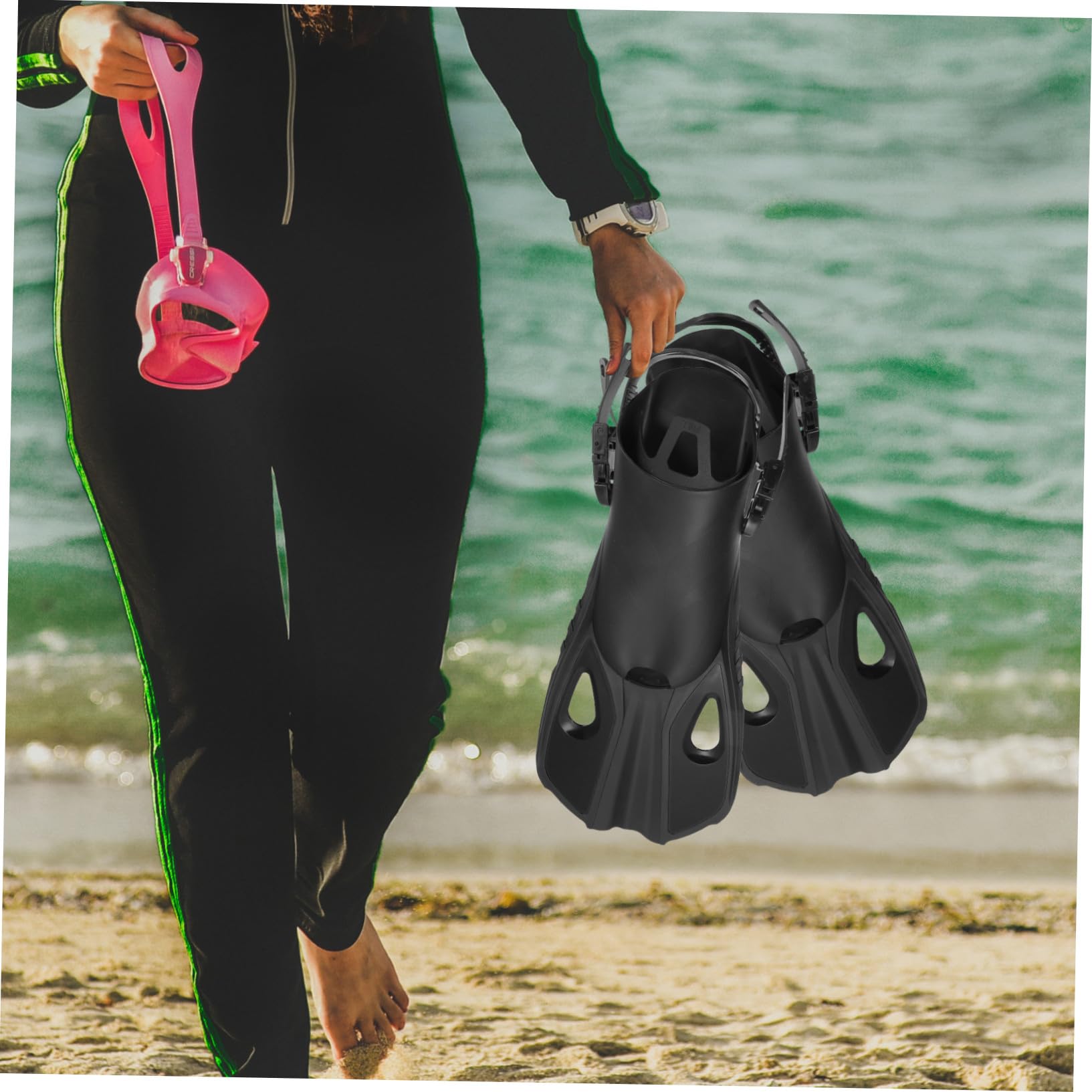Happyyami Aletas para Nadar Aletas de Natacion para Hombre Aletas Cortas tamaño Viaje Aletas Aletas natación Nadadores Aleta de Buceo Aletas de Snorkel para Adultos Caucho Blue
