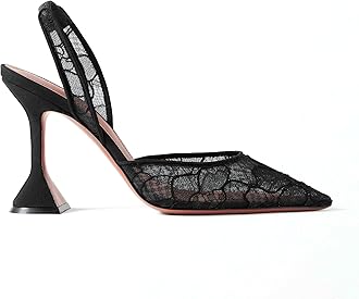 Slingback Mesh Mule Heels for Women with 3.75 Inches Heel