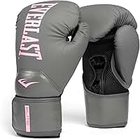 Everlast Elite 2 Boxing Gloves (Grey/Pink, 12oz)