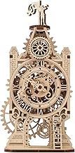 UGEARS Old Clock Tower 3D Wooden Puzzle - Wooden Mechanical Model Kit to Build - DIY Puzzle Clock Toy with Spinning Mechanism - Brain Teaser Building Set for Adults and Kids