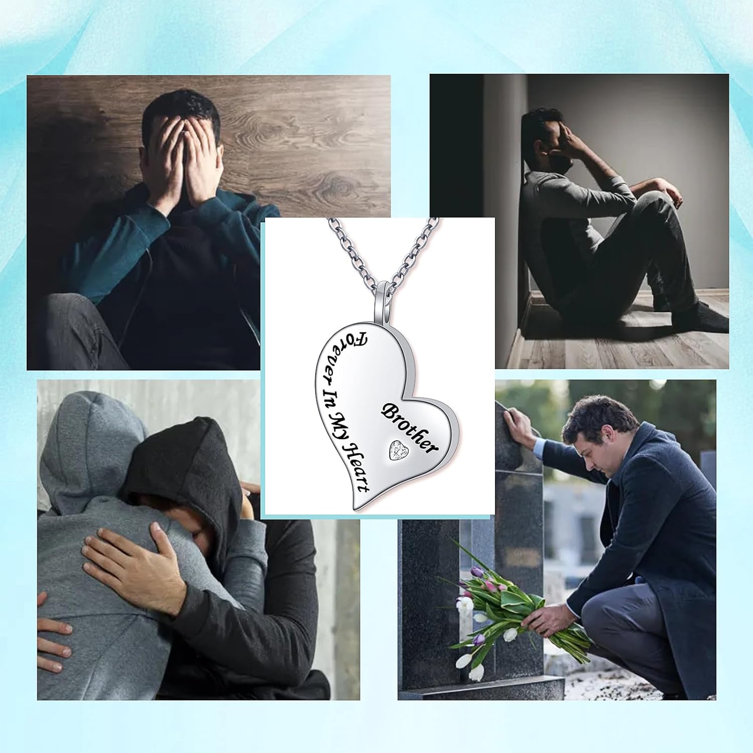 Ladytree Cremation Urn Necklace for Ashes 925 Sterling Silver Forever in My Heart Keepsake Memorial Pendant Waterproof Urn Jewelry for Women Men - Image 8