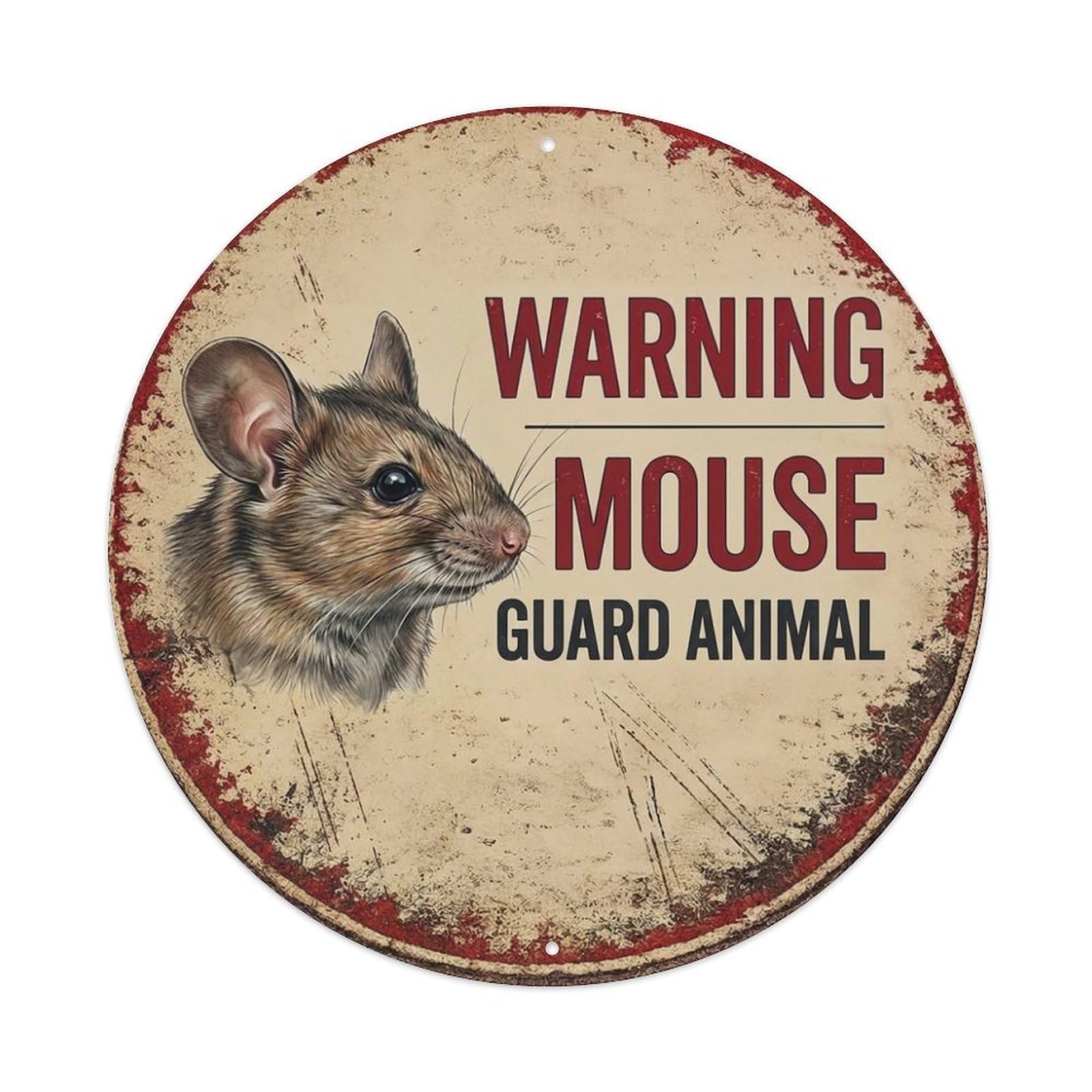 Tgrcjimh Style Metal Tin Sign Vintage Warning Mouse