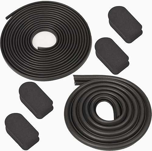 Kit de tira de clima para puerta de sótano (4 almohadillas de sellado de tapa, 1 junta de moldura de bombilla, 1 junta en forma de U)