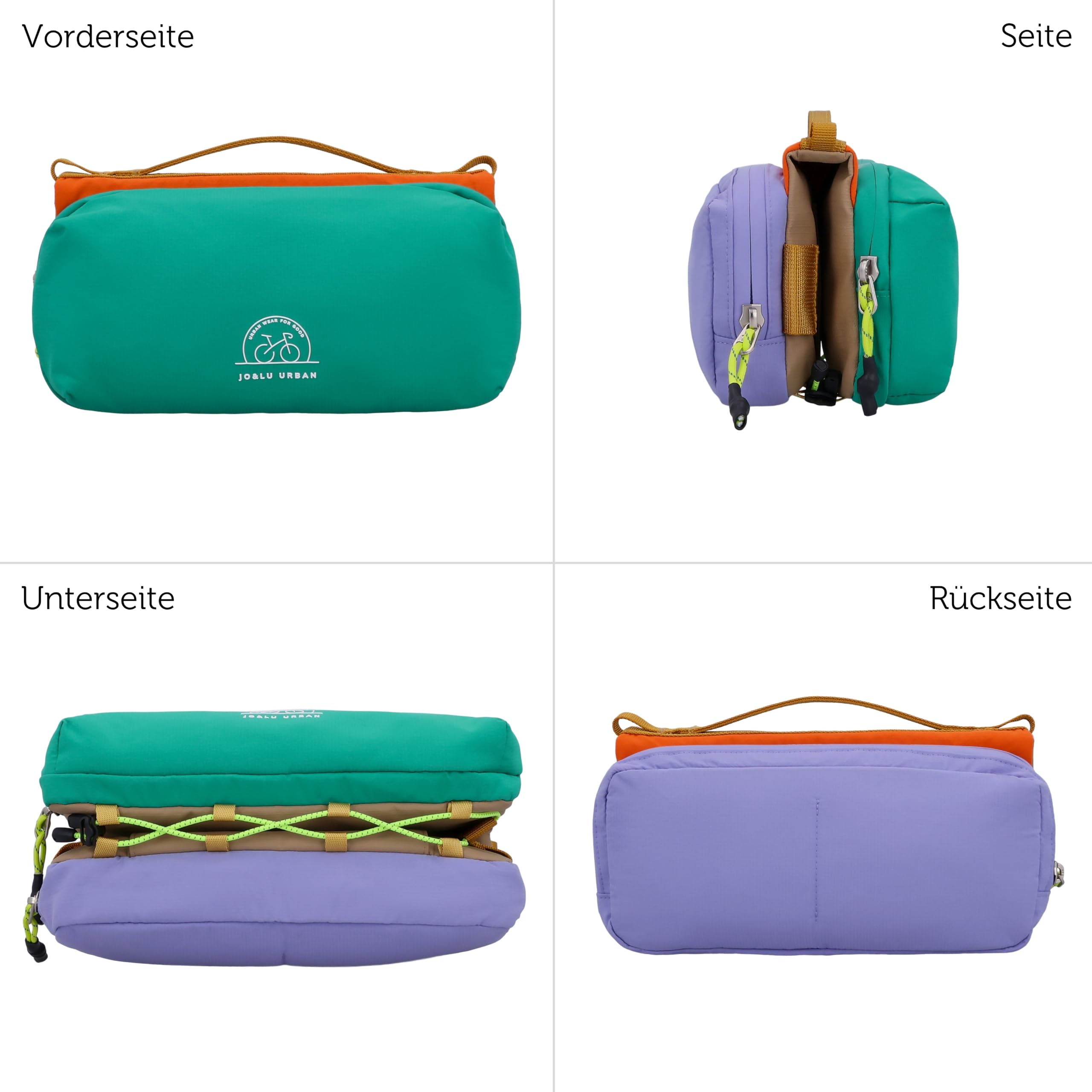 Jo&Lu Urban Aktive Bauchtasche – Sportliche Bauchtasche für Herren & Damen, Leicht & Wasserabweisend, Ideal für Reisen, Alltag, Running & Outdoor