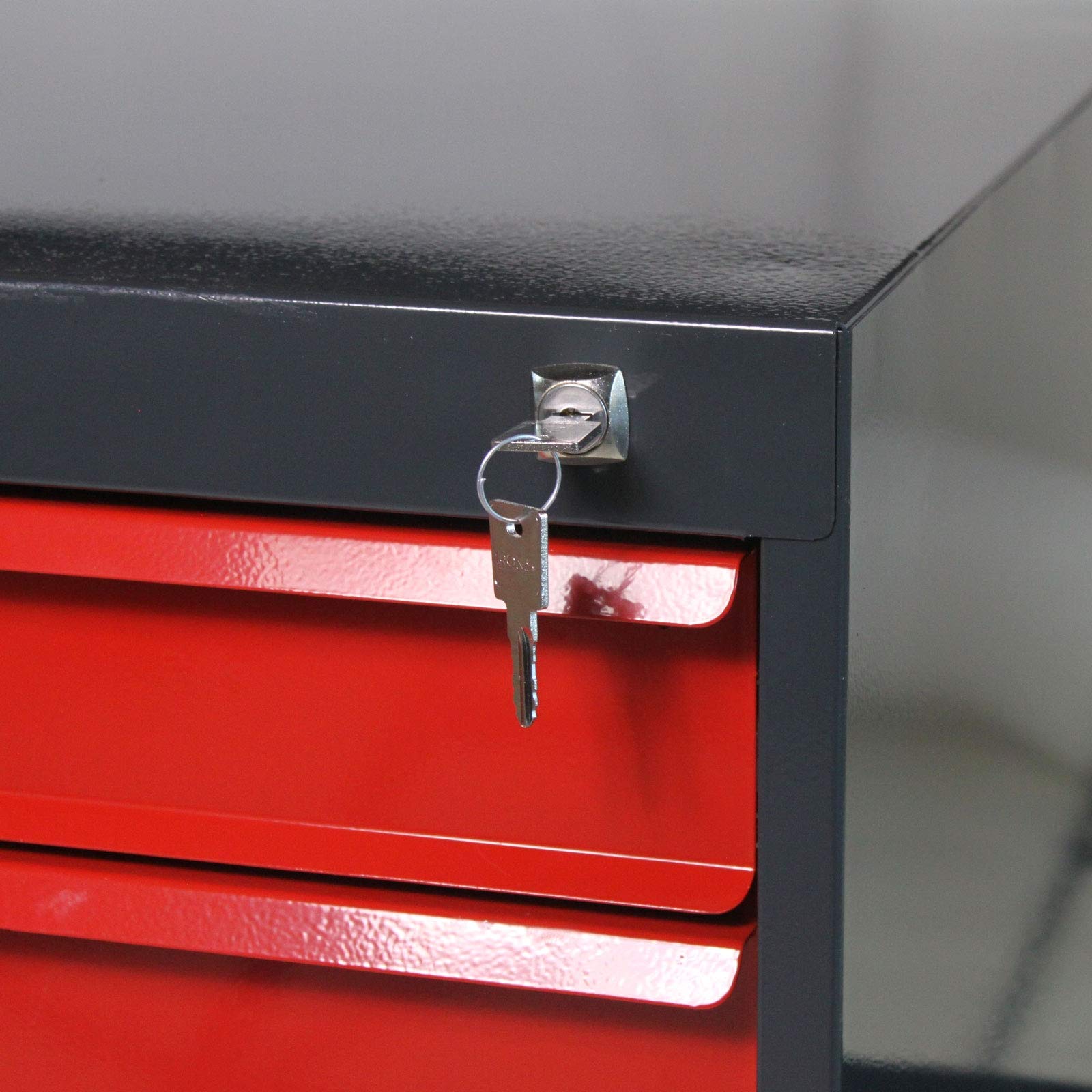 DEMA Tischwagen Arbeitswagen EKO 2" mit 3 Schubladen – Mobile Werkbank mit robustem Stahlrahmen und praktischen Rollen, ideal für Werkstatt und Garage