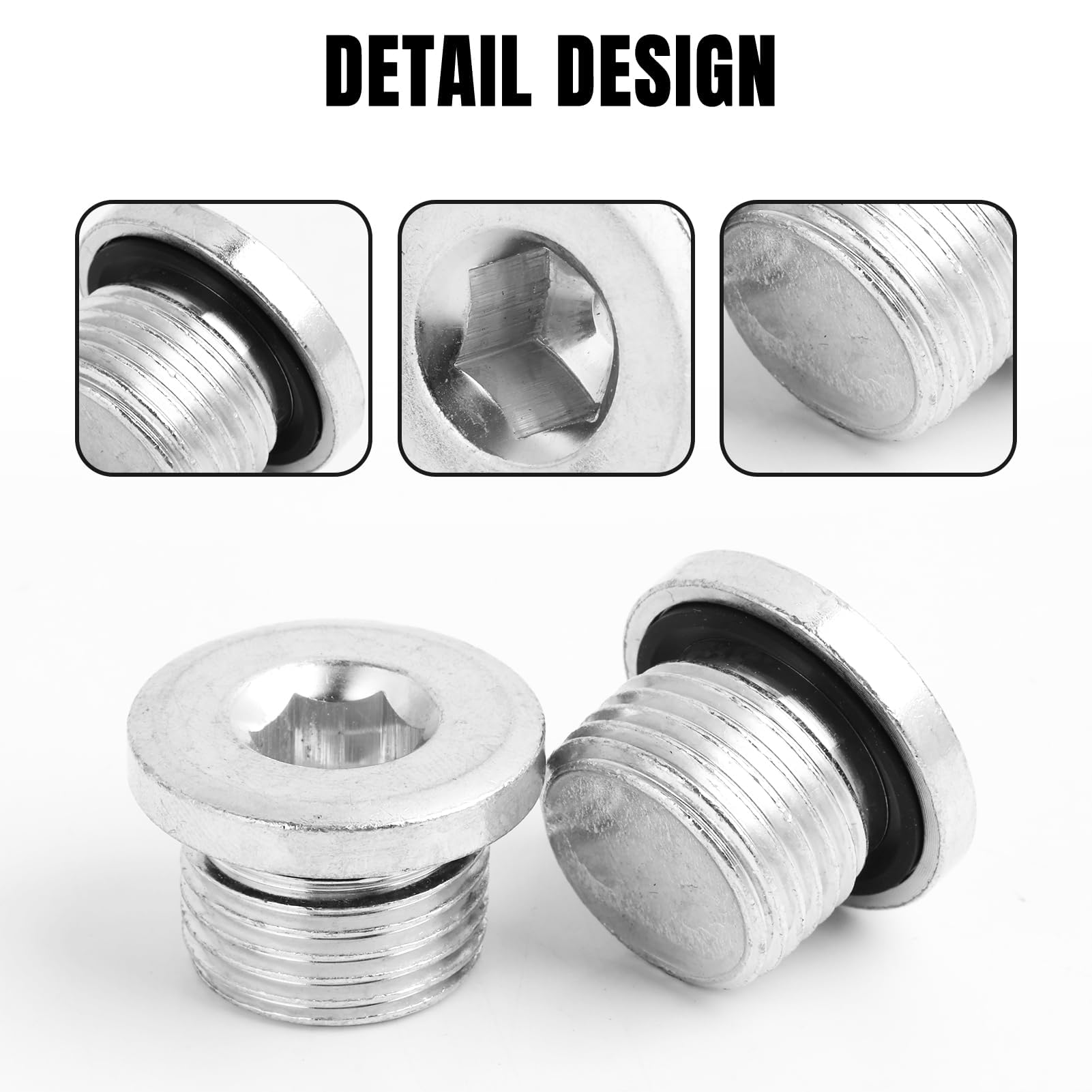 Lot De 10 Bouchons étanches Filetage Extérieur - Tailles 1/2", 1/4", 3/8", 1/8", 3/4" - Acier Carbone Avec Joints