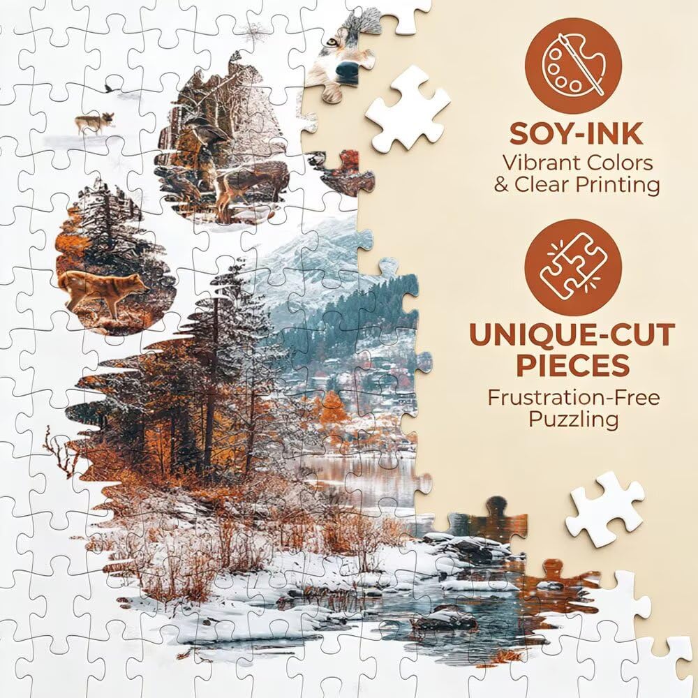 Puzzle 3000 elementów, puzzle dla dorosłych artystyczny wilk łapy puzzle, gra puzzli, drewniane układanki, niemożliwe klasyczne układanki, do gry edukacyjnej wyzwanie zabawki, układanki rodzinne