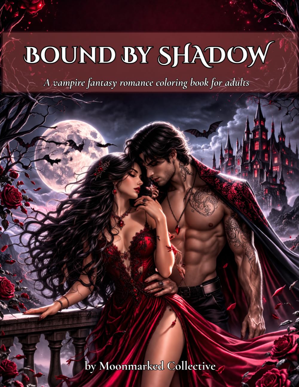Bound by Shadow: A vampire fantasy romance coloring book for adults (Bound Realms Series)